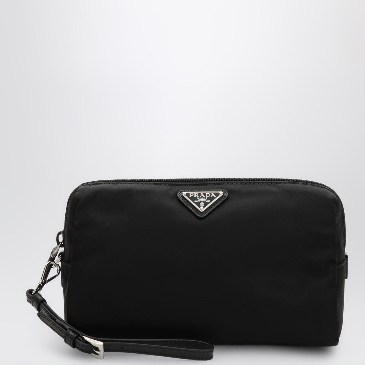 Prada Medium Black Re-Nylon Necessaire Women PRADA