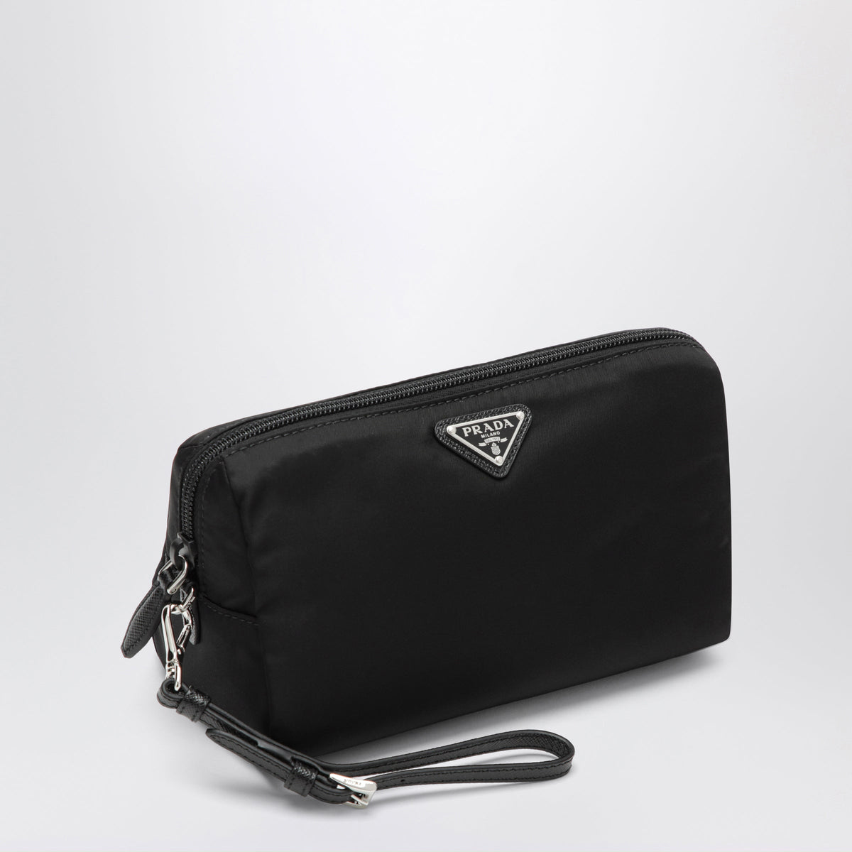 Prada Medium Black Re-Nylon Necessaire Women PRADA