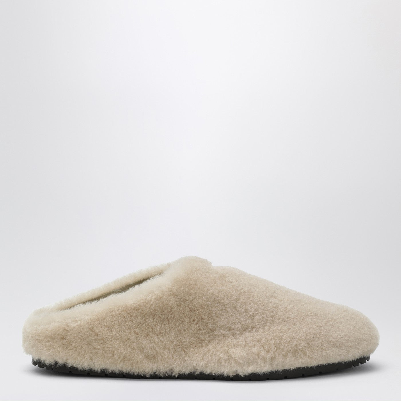 Prada Light Beige Shearling Clogs Women PRADA
