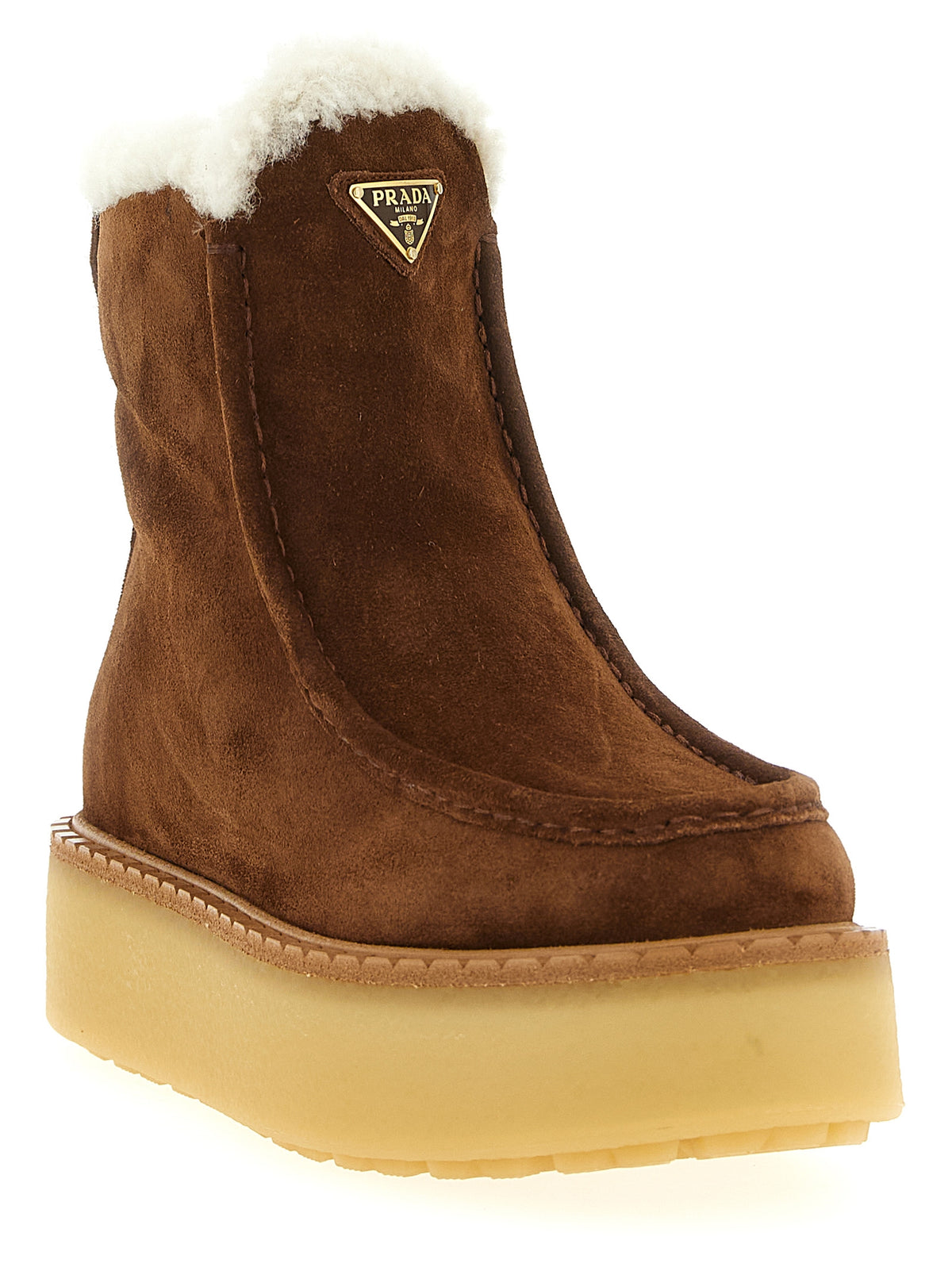 Prada Women Suede Ankle Boots PRADA