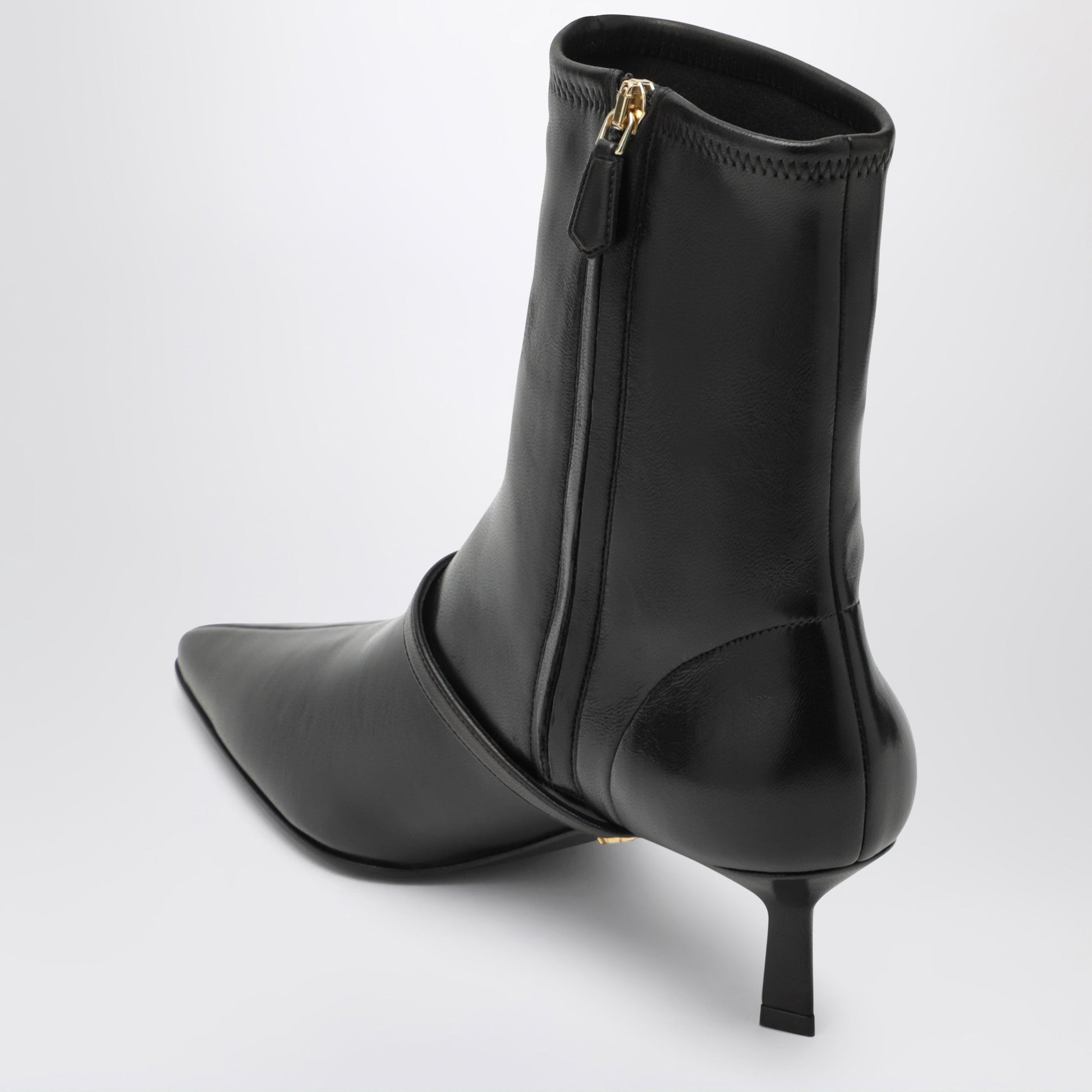 Prada Black Ankle Boots In Stretch Nappa Leather Women PRADA
