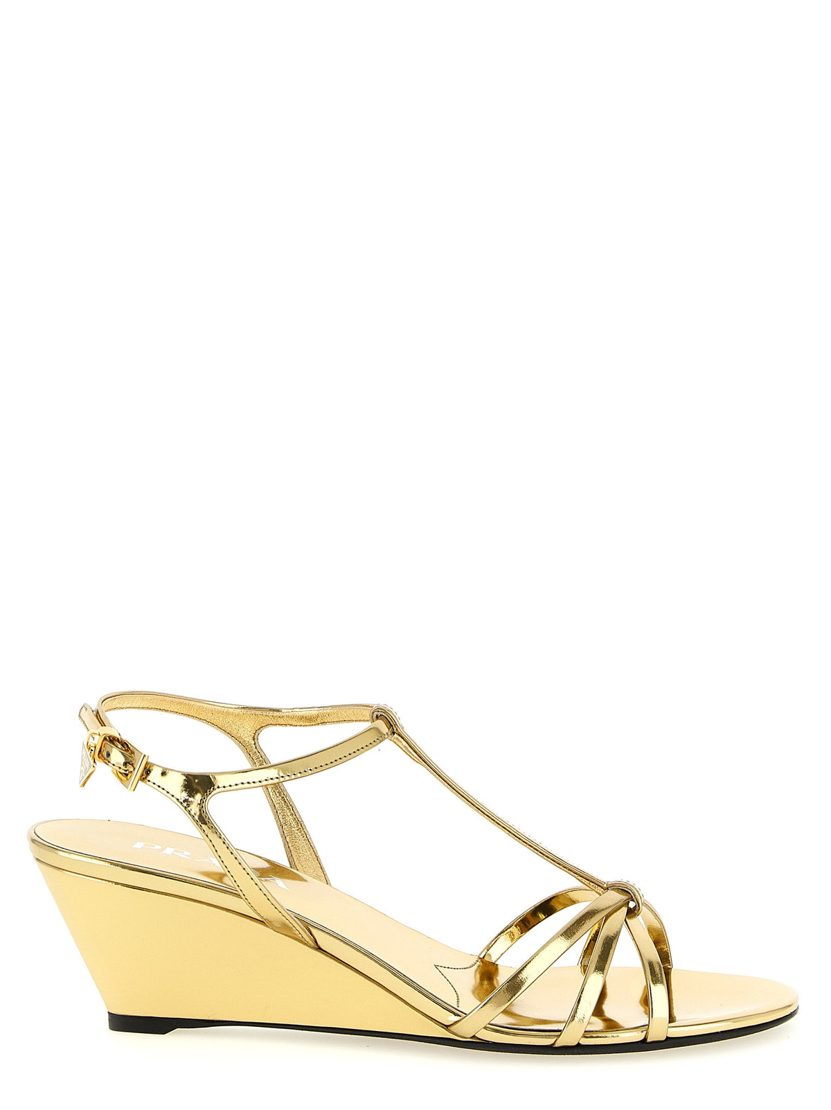 Prada Women Laminated Leather Sandals PRADA