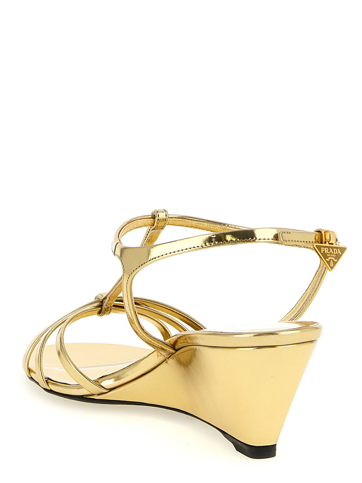 Prada Women Laminated Leather Sandals PRADA