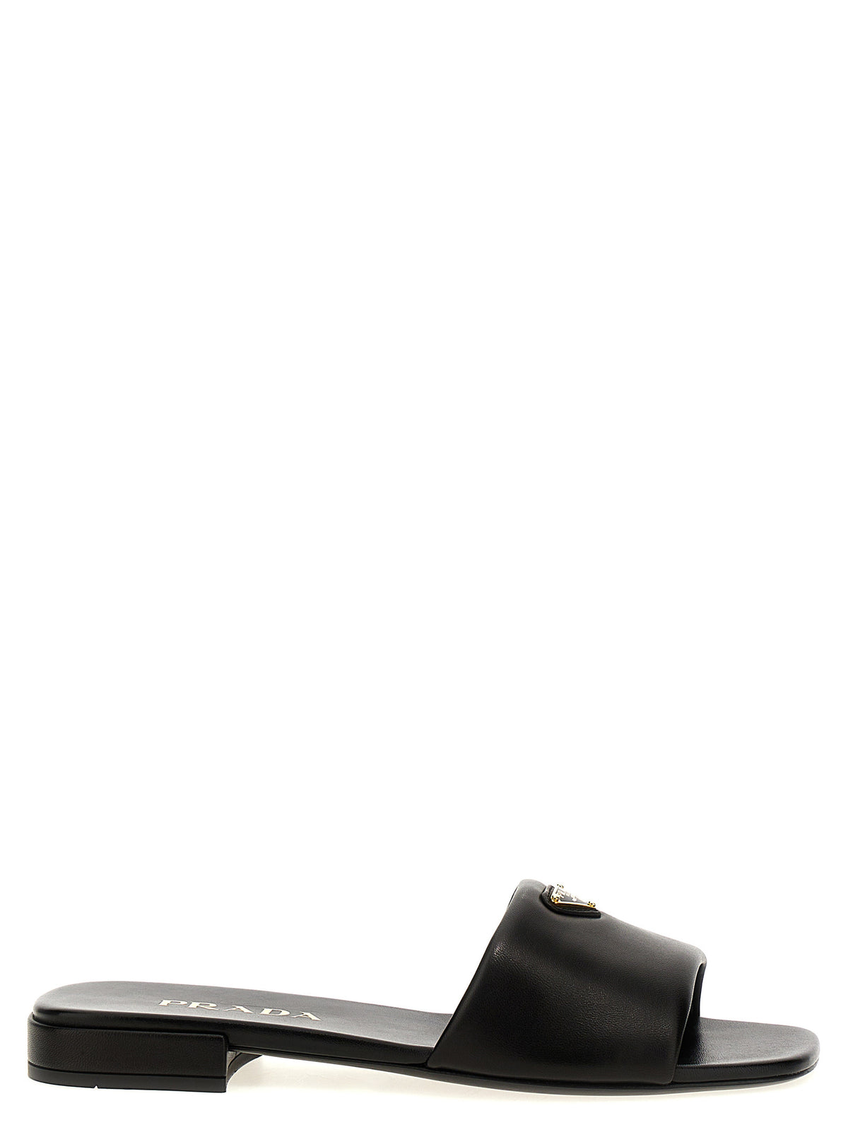 Prada Women Logo Leather Sandals PRADA