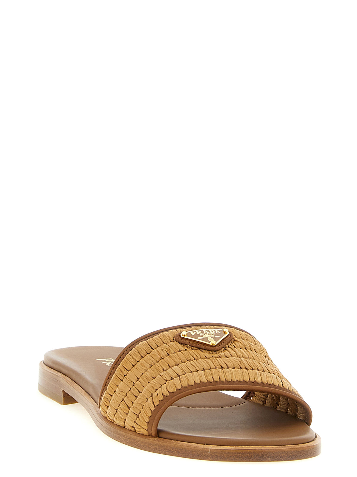 Prada Women Raffia Slides PRADA