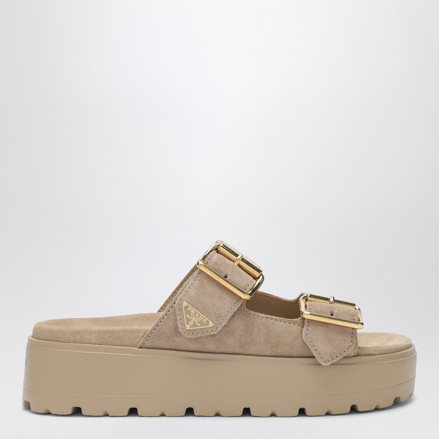 Prada Ecru Suede Sandals Women PRADA