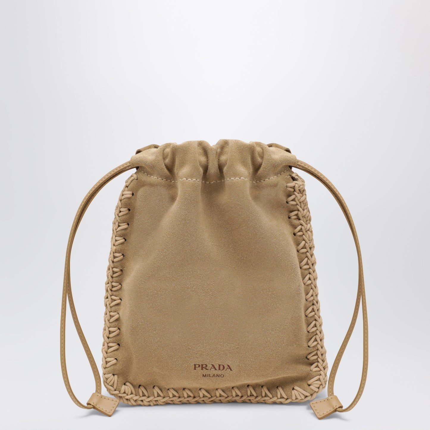 Prada Desert-Colored Suede Leather Smartphone Holder Women PRADA
