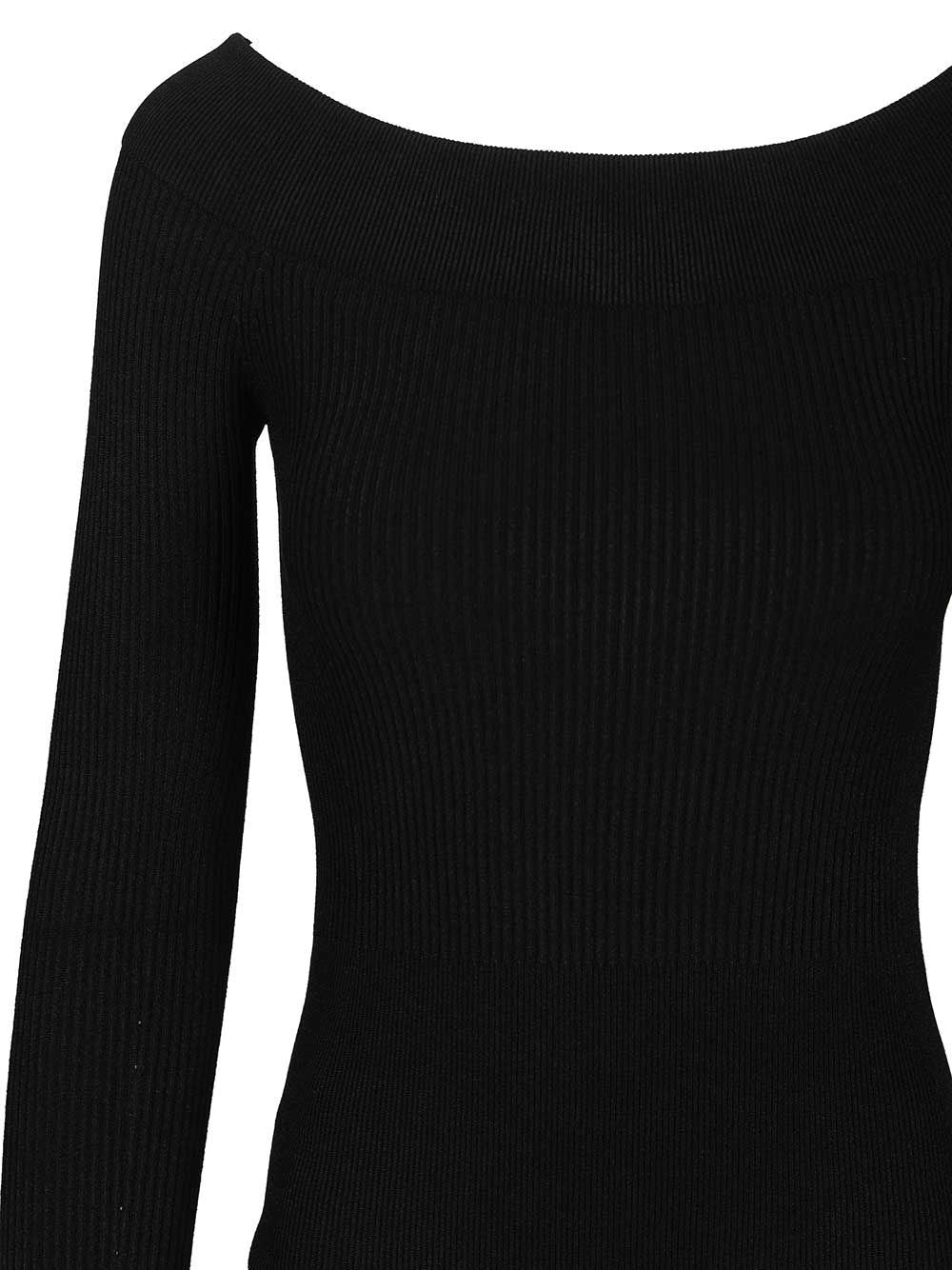Alaïa Women Ribbed Knit Bodysuit ALAIA