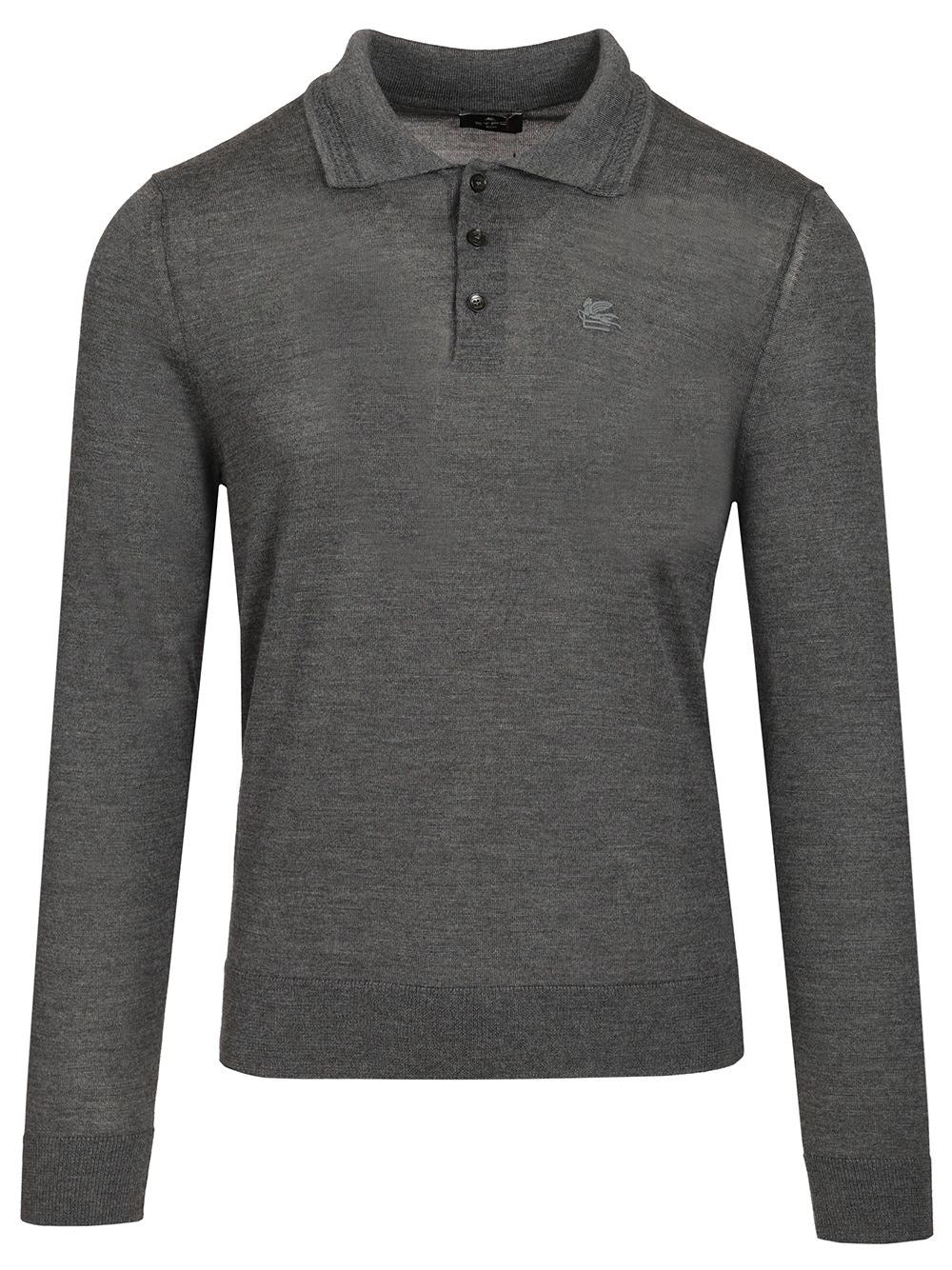 Etro Men Wool And Silk Polo Shirt