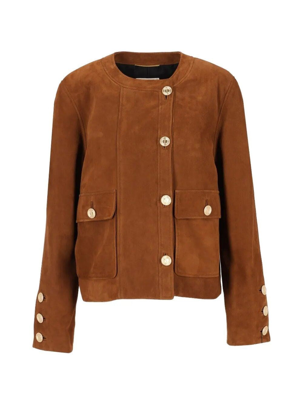 Saint Laurent Women Short Suede Jacket SAINT LAURENT