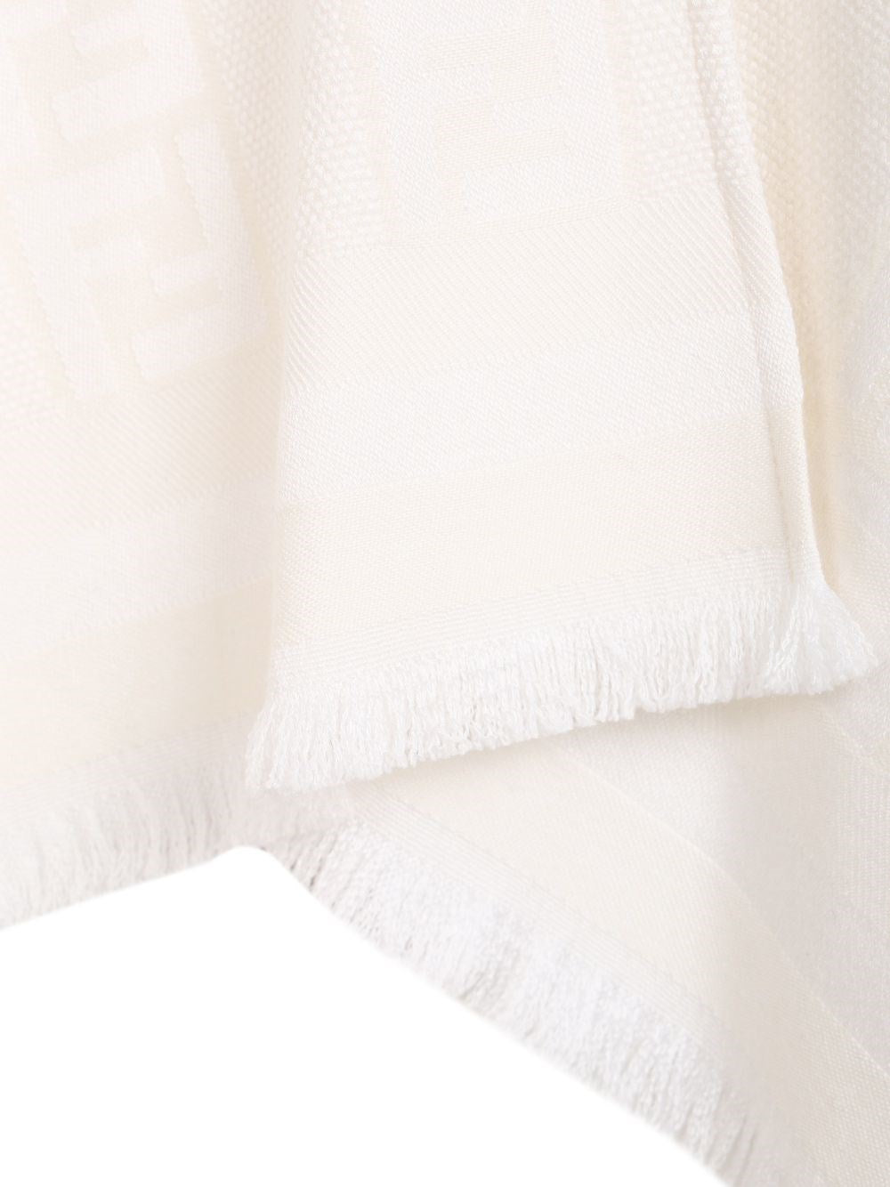 Fendi Women Ff Ivory Wool And Silk Poncho FENDI