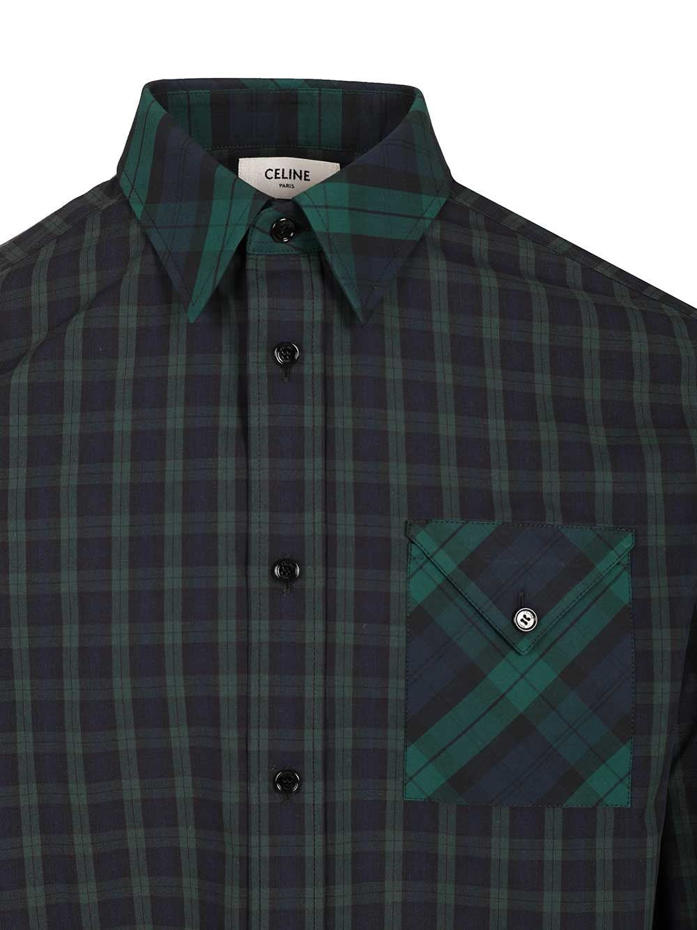 Celine Men Checked Cotton Shirt CELINE