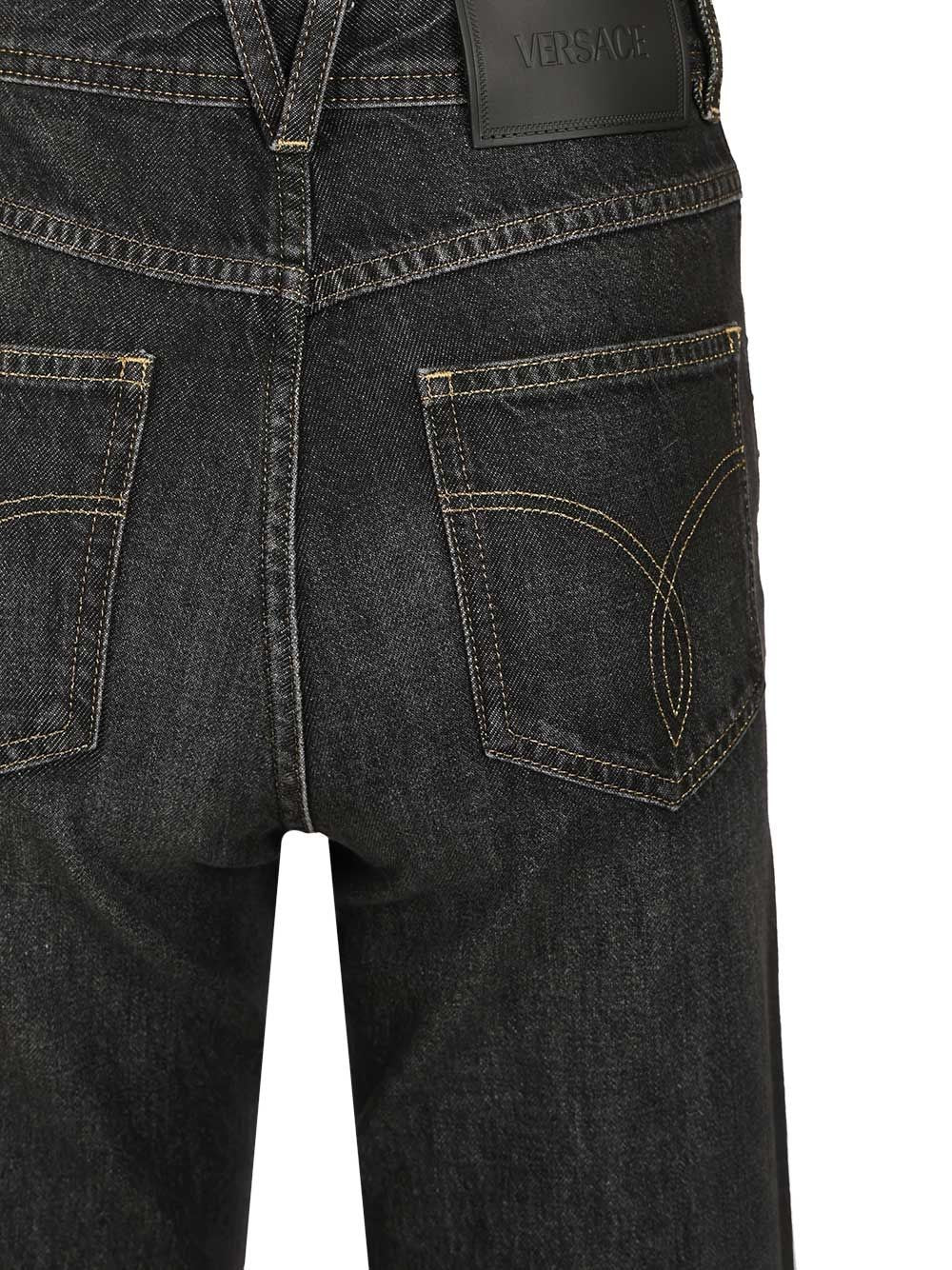 Versace Women Regular High-Waisted Decorated Jeans VERSACE