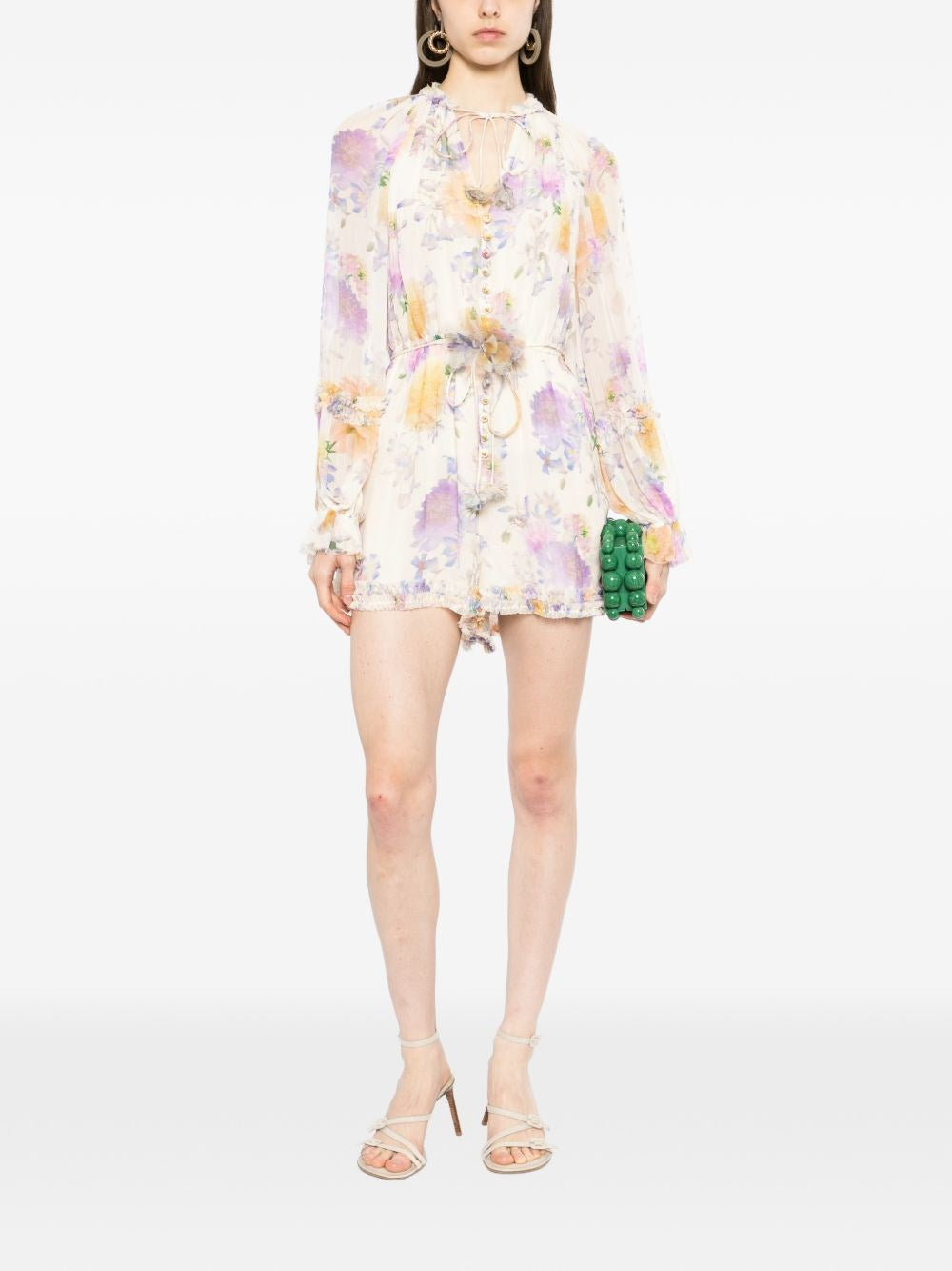 Zimmermann Women Luna Ruffle Playsuit ZIMMERMANN