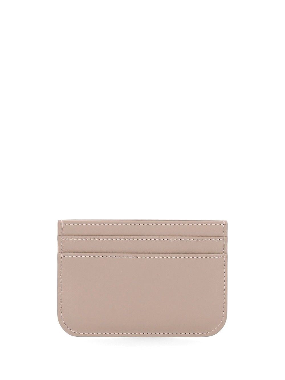 Fendi Women Leather Card Holder With Ff Logo FENDI