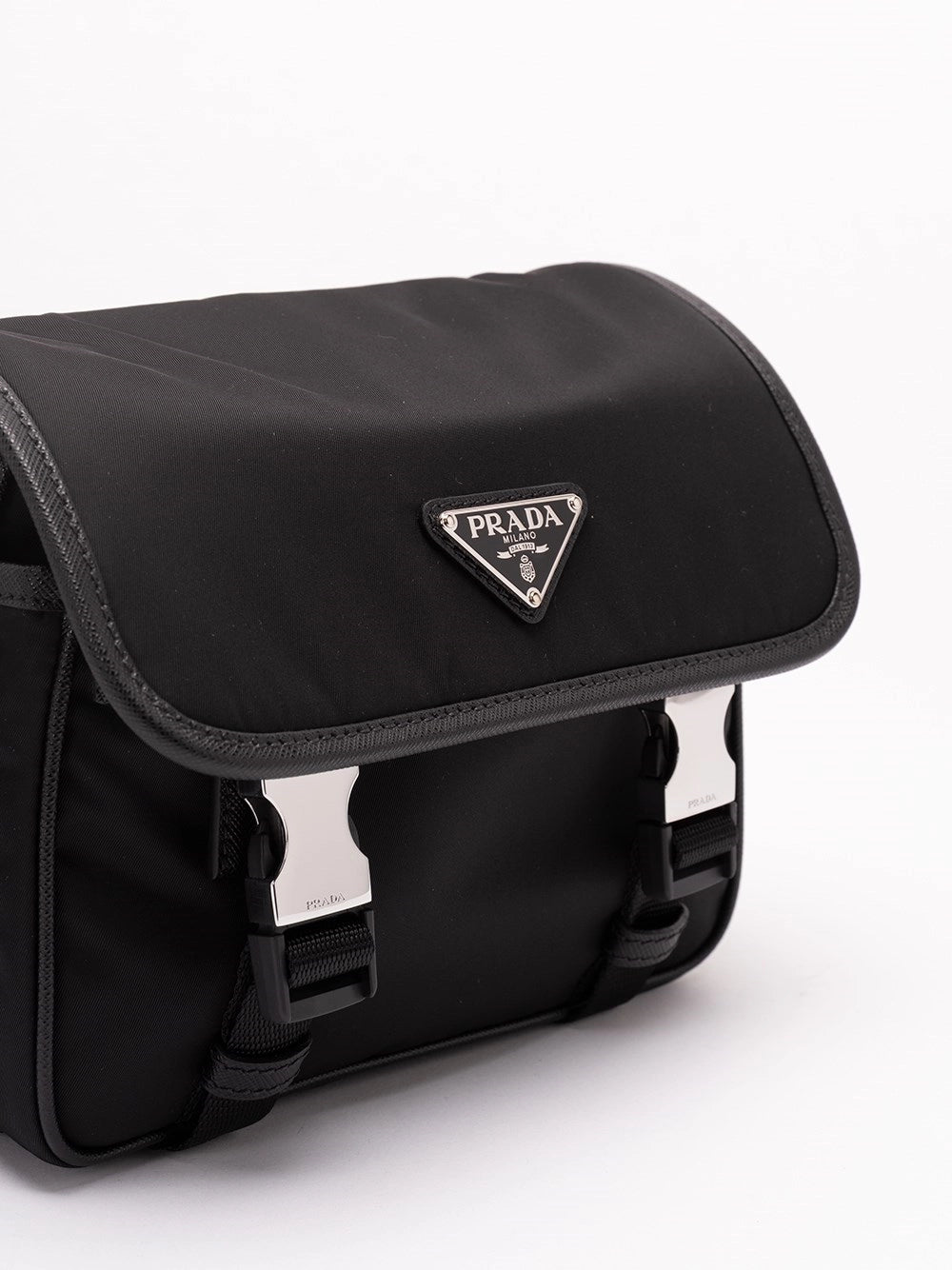 Prada Men Re-Nylon And Saffiano Leather Shoulder Bag PRADA