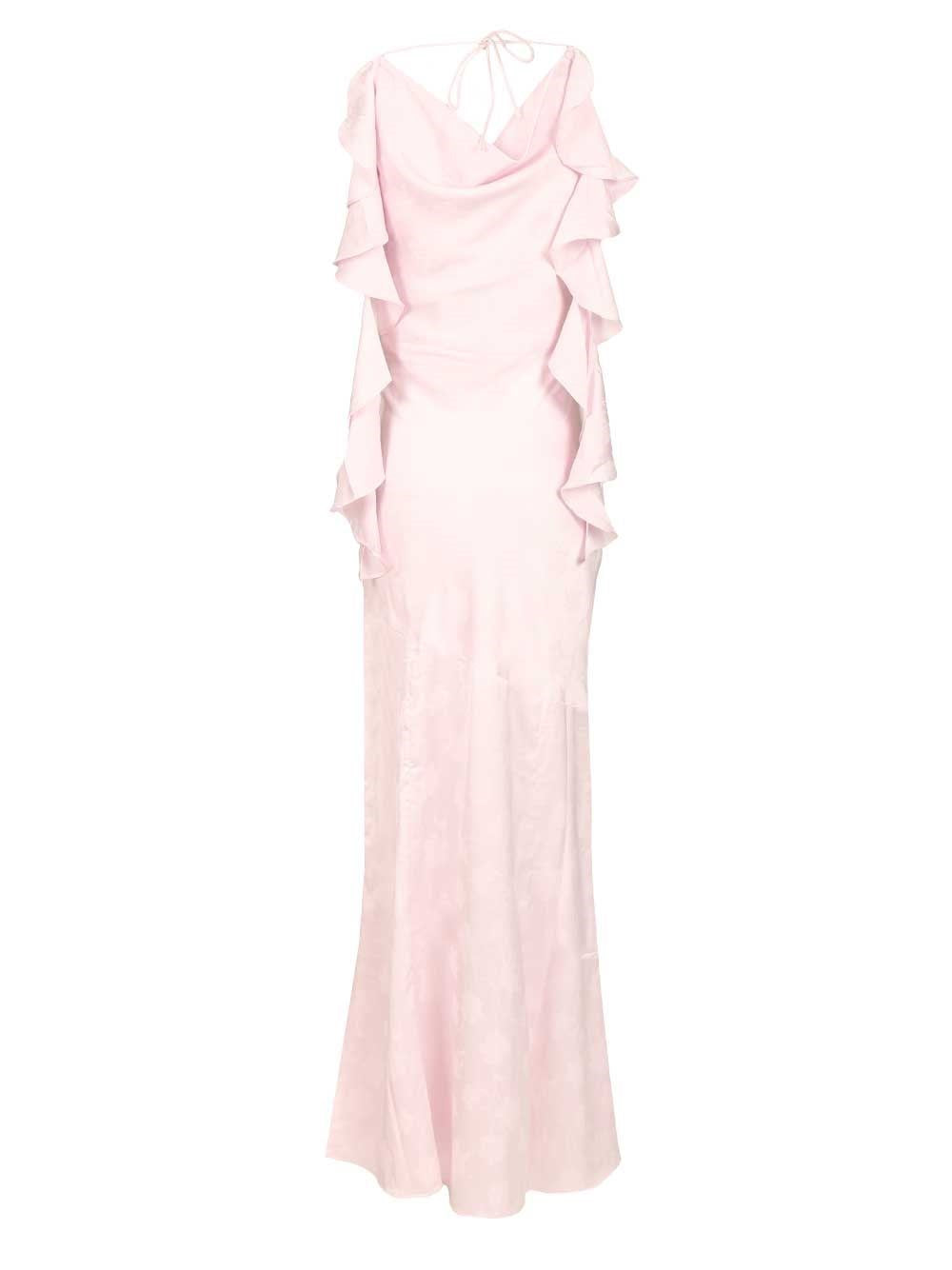 Rotate Women Long Satin Jacquard Dress ROTATE