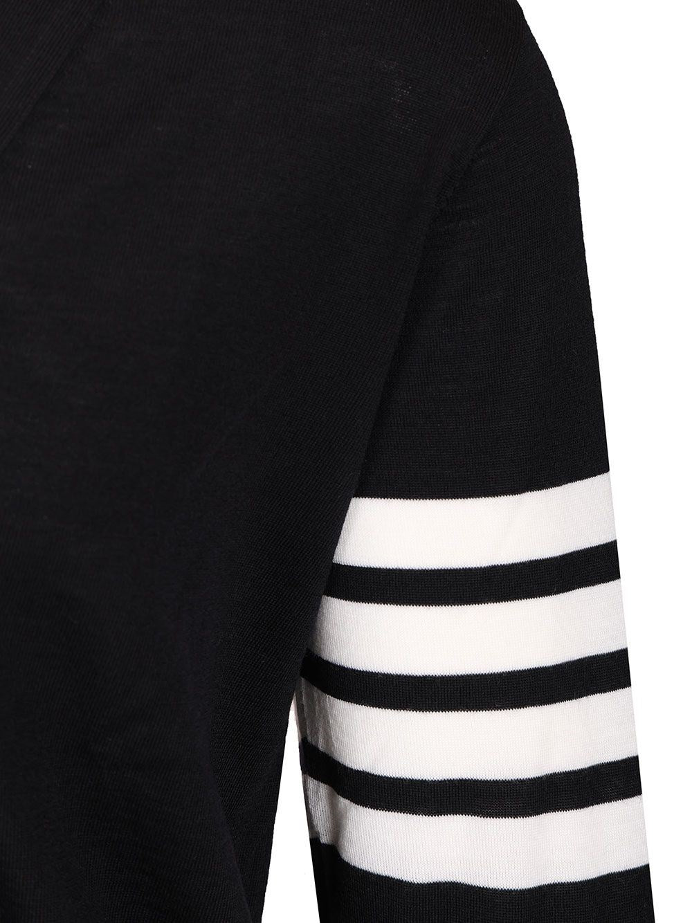 Thom Browne Men Classic 4-Barrelled Merino Wool Cardigan