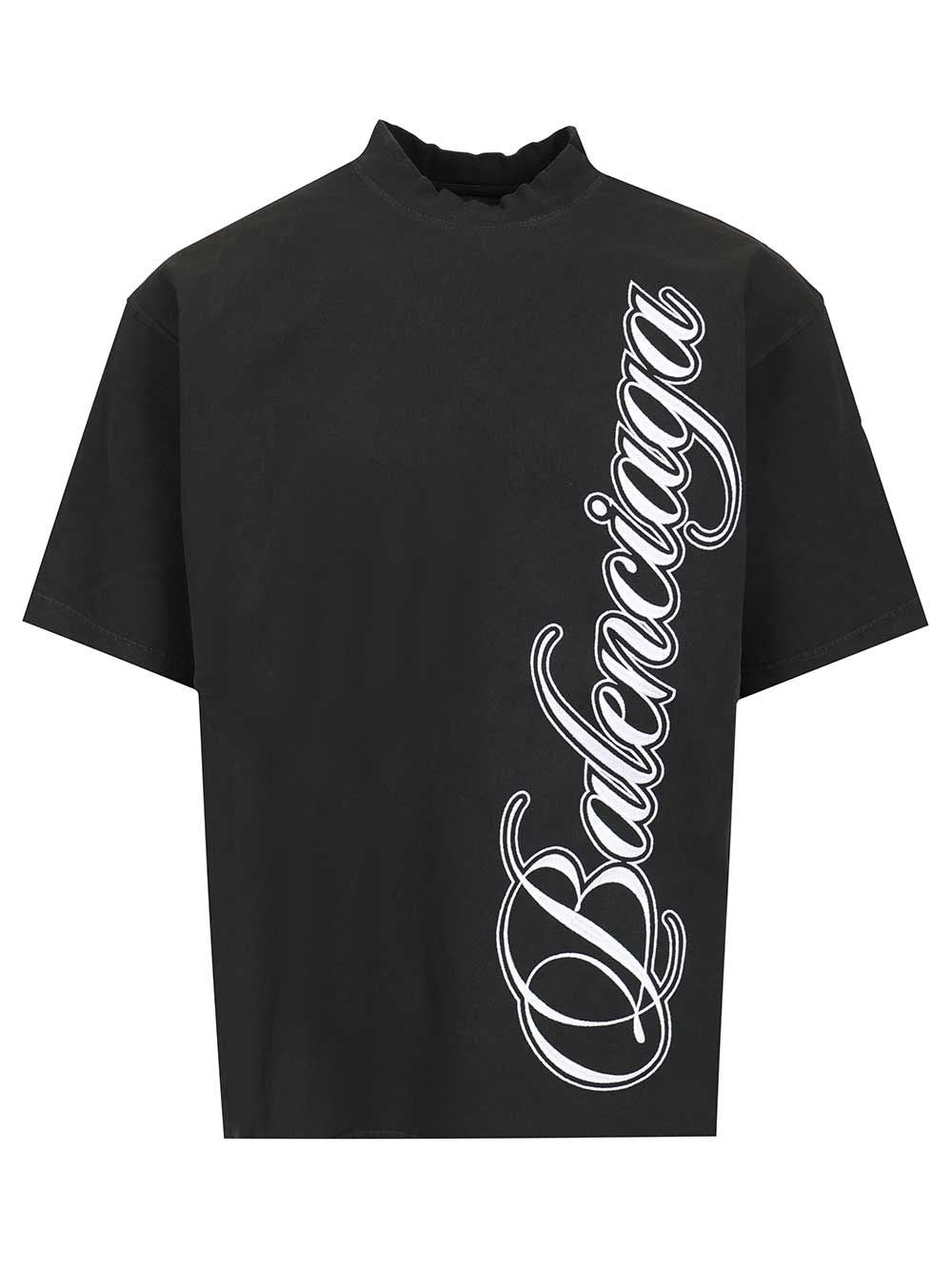 Balenciaga Men Cursive T-Shirt BALENCIAGA