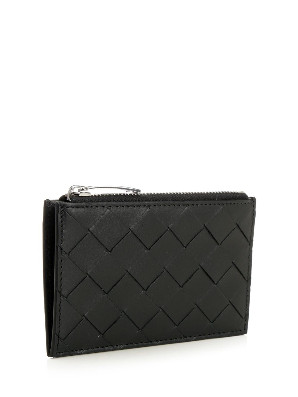 Bottega Veneta Men Woven Card Holder With Zip BOTTEGA VENETA