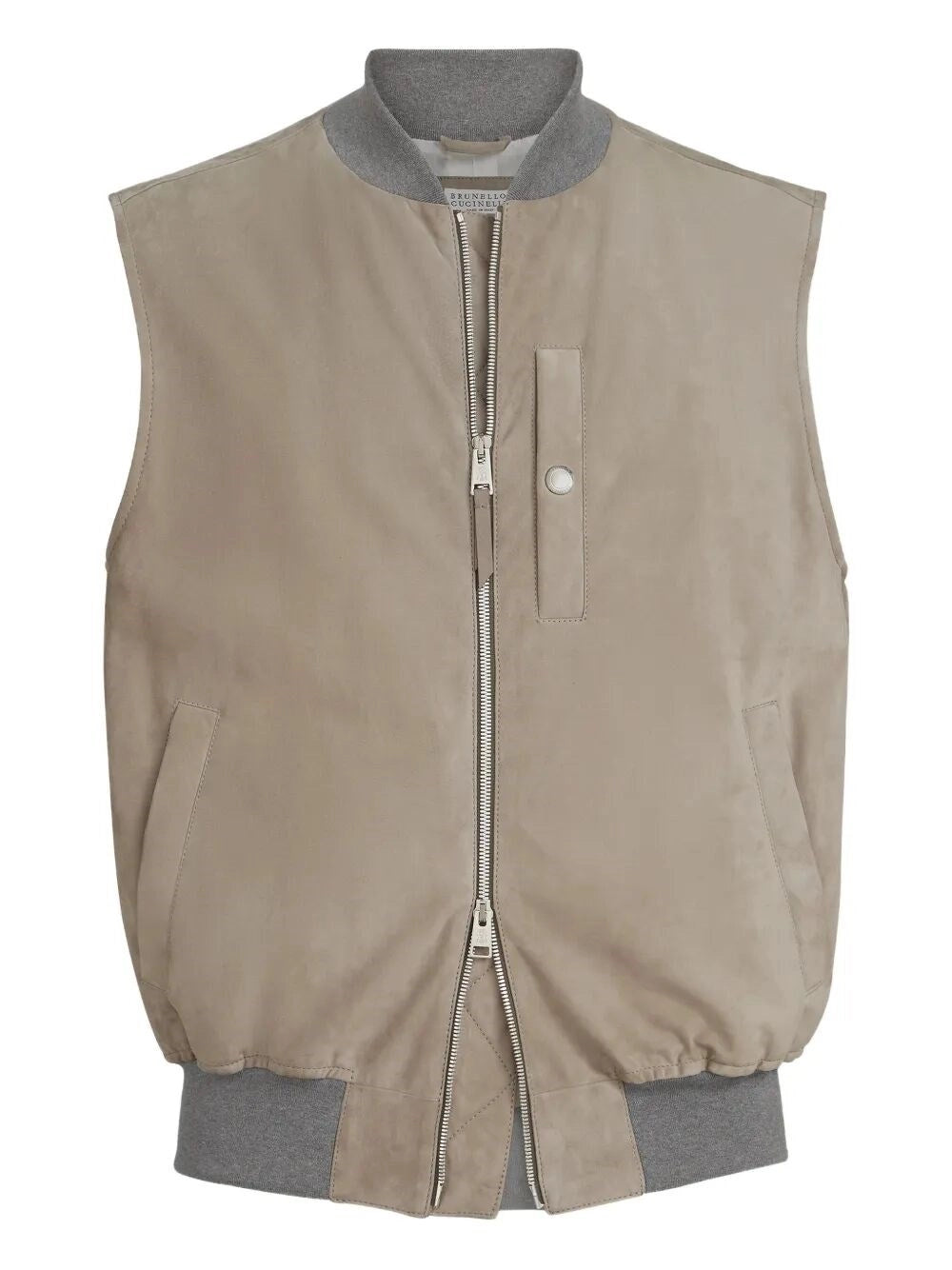 Brunello Cucinelli Men Sleeveless Leather Jacket BRUNELLO CUCINELLI