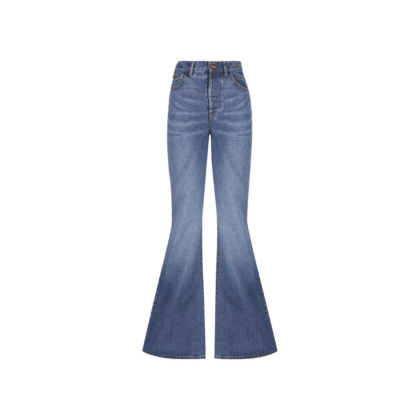 Chloe Cotton Denim Flared Jeans Women CHLOE