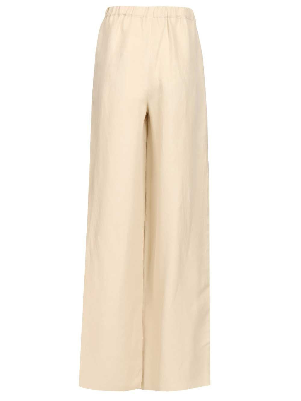 Max Mara Women Linen And Silk Trousers MAX MARA