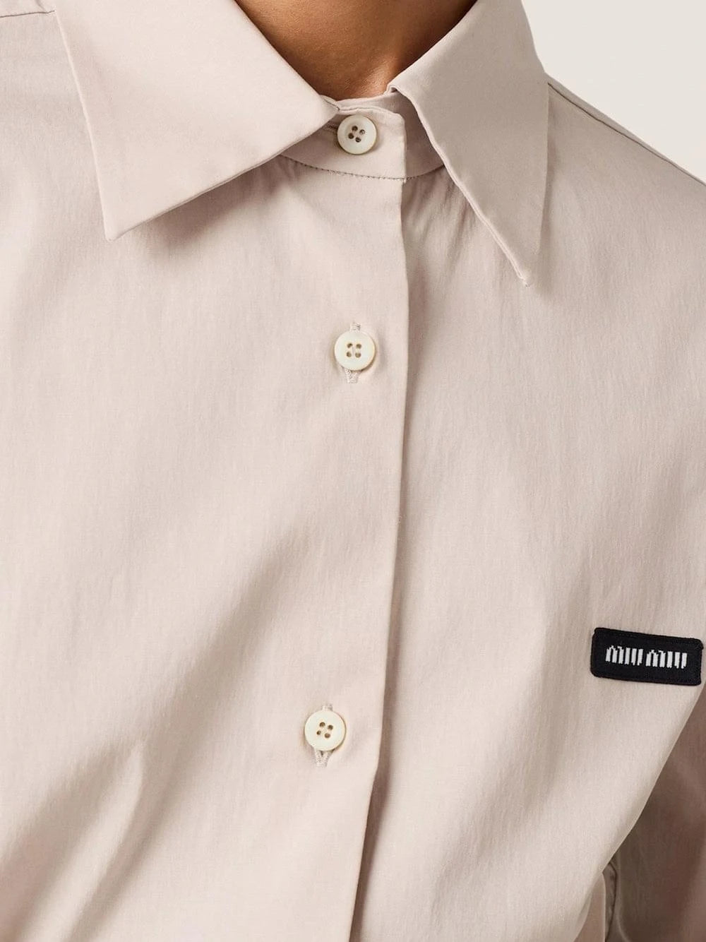 Miu Miu Women Popeline Stretch Shirt MIU MIU