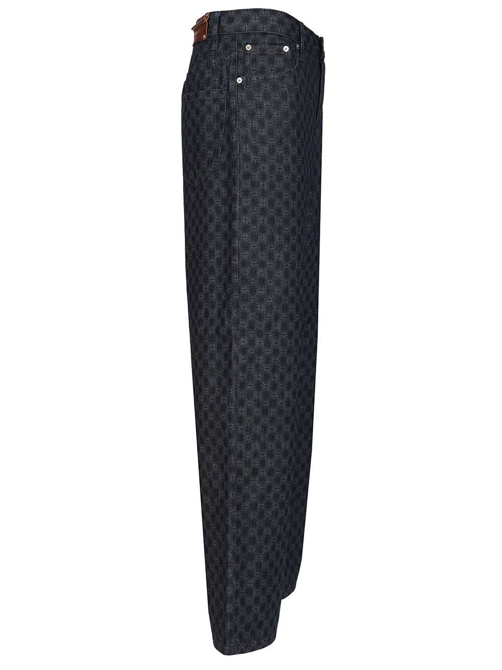 Dries Van Noten Men Floral Wide-Leg Jeans DRIES VAN NOTEN
