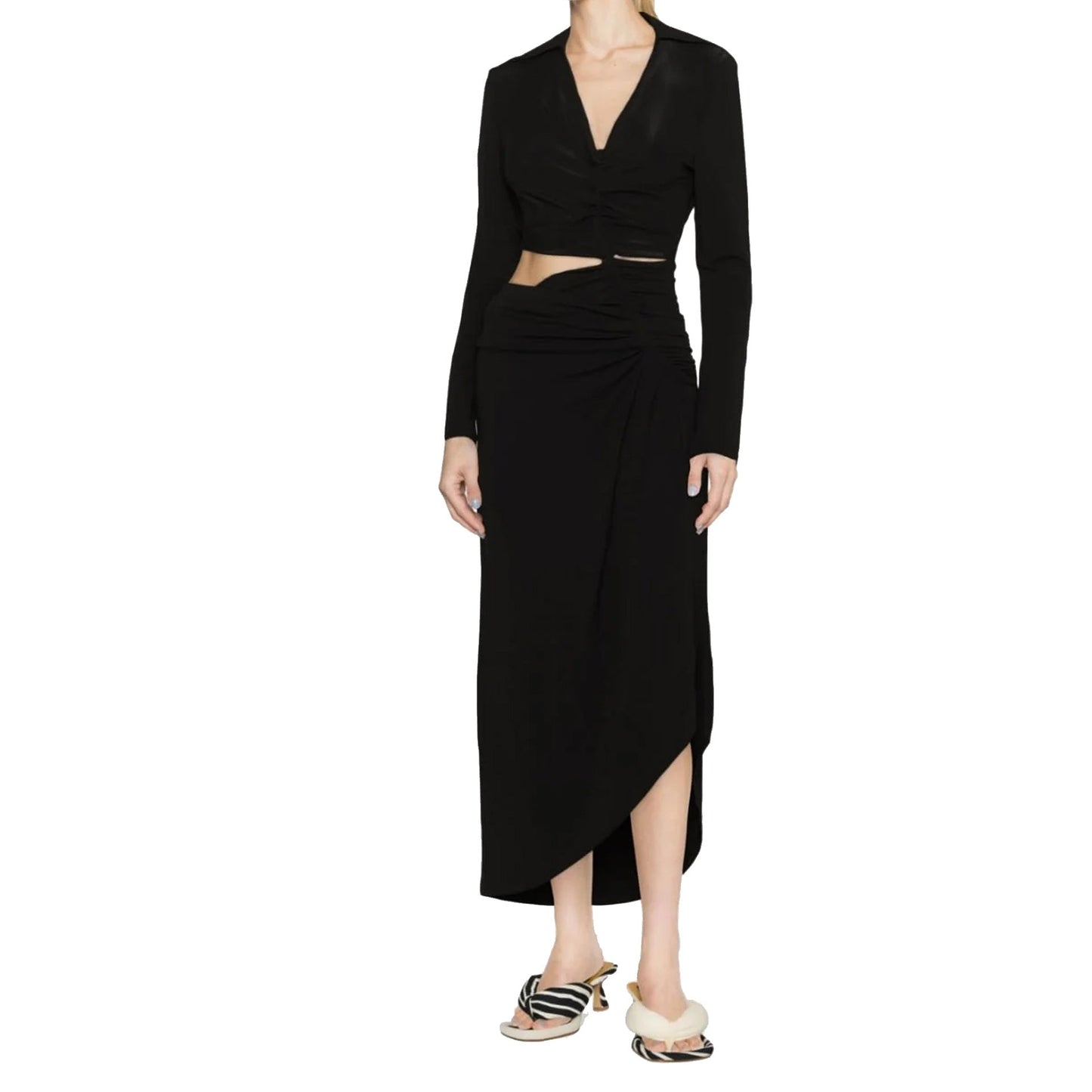 Off-White Cut-Out Midi Dress Women OFF-WHITE