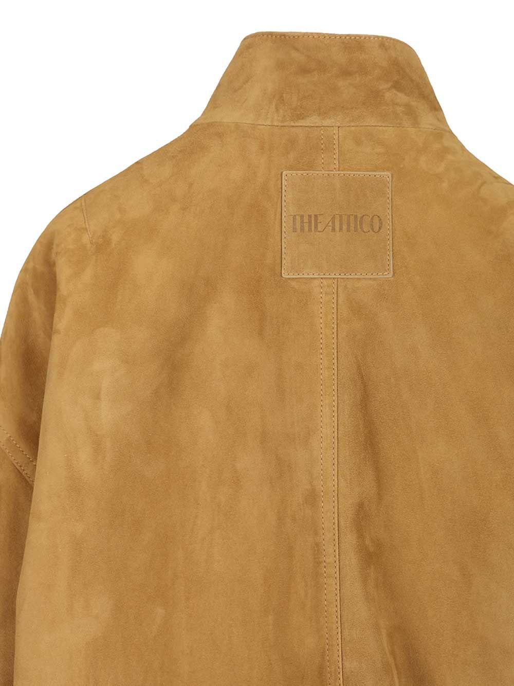 The Attico Women Leather Bomber Jacket THE ATTICO