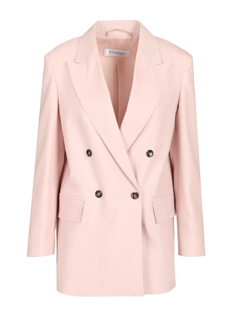 Max Mara Women Ombrosa Double-Breasted Blazer In Wool, Mohair And Silk Blend MAX MARA