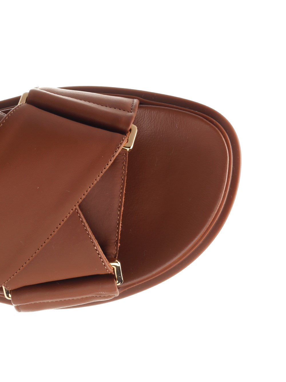 Marni Women Cramel Brown "Fussbett" Sandal MARNI