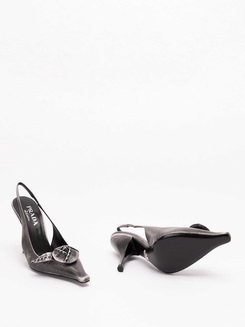 Prada Women Leather Slingback Pumps PRADA