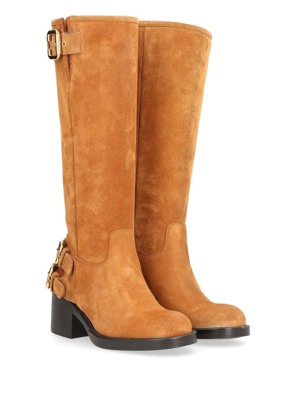 Chloe' Women Dakota Suede Biker Boots CHLOE