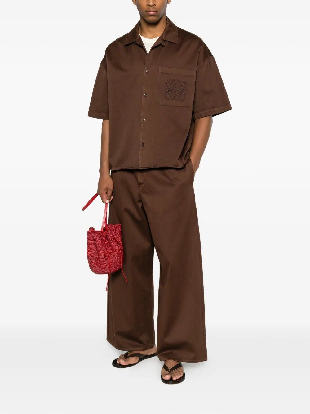 Loewe Paula's Ibiza Men Cotton Drawstring Trousers LOEWE