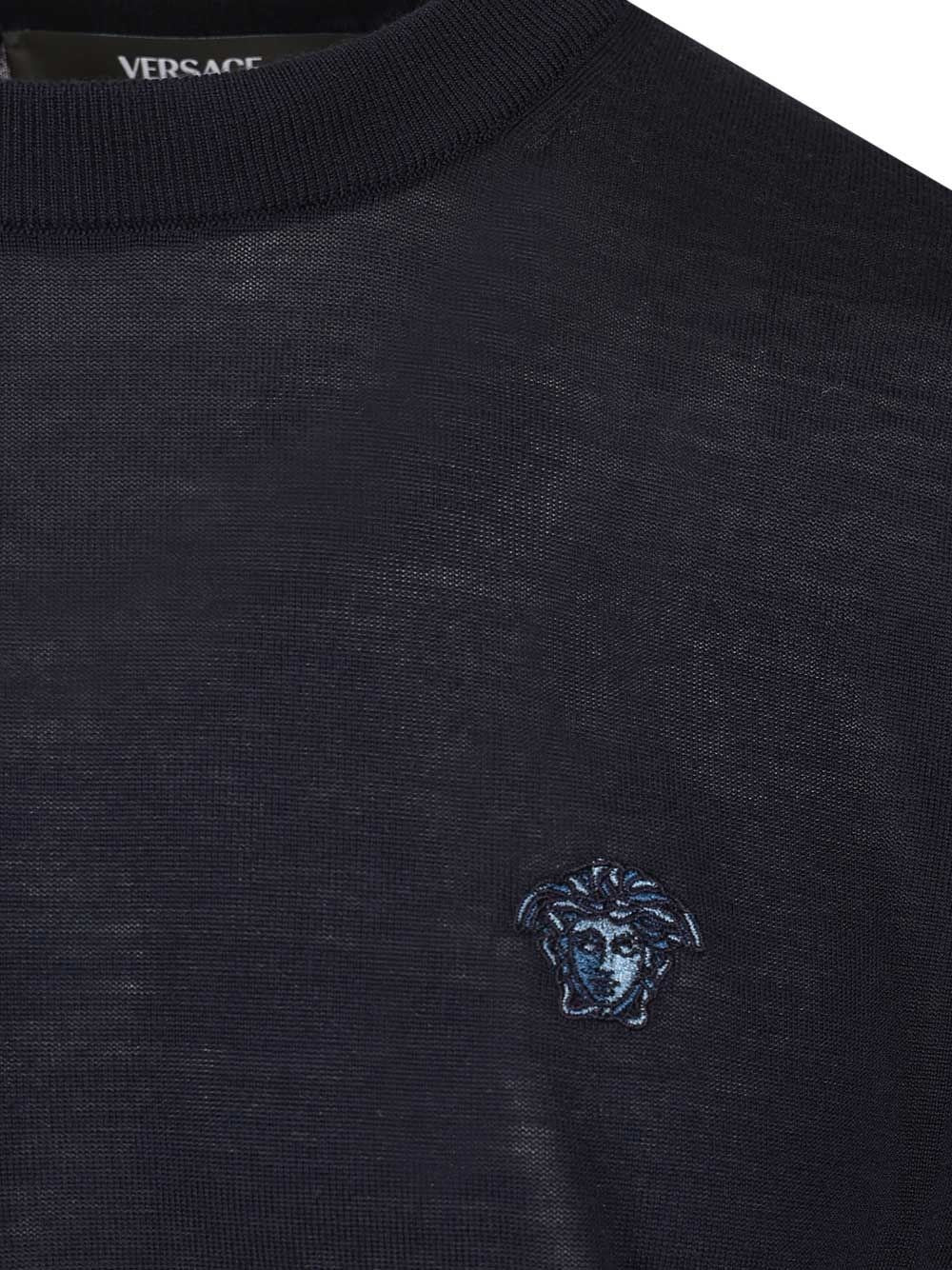 Versace Men "Medusa" Sweater In Wool, Silk And Cashmere VERSACE