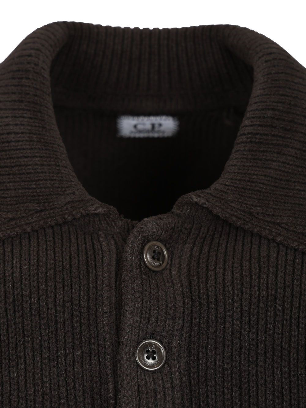 C.P. Company Men Polo Sweater Made Of Cotton Chenille C.P. COMPANY