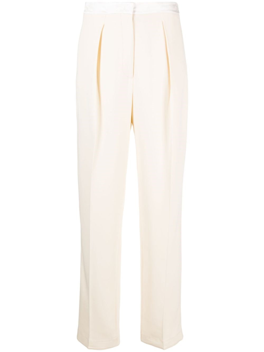 Forte_Forte Women Ivory Tuxedo Trousers FORTE FORTE