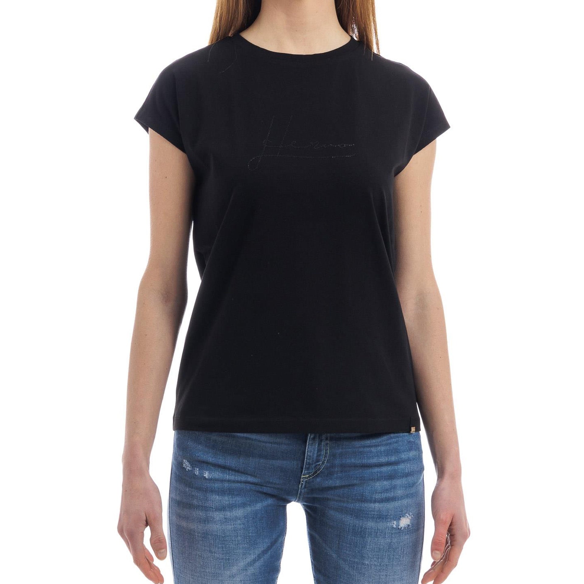Herno Crystal-Embellished Logo T-Shirt Women HERNO