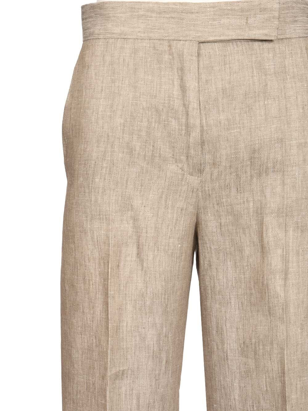 Max Mara Women Chevron Linen Batavia Trousers MAX MARA