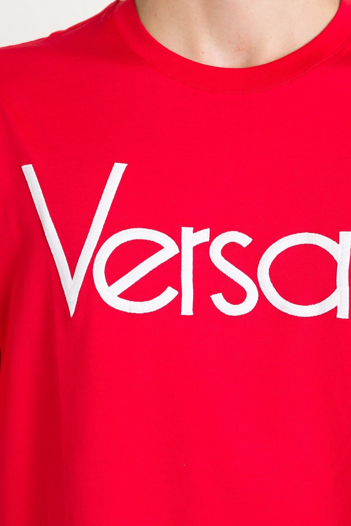 Versace Men Embroidered Logo Tee VERSACE
