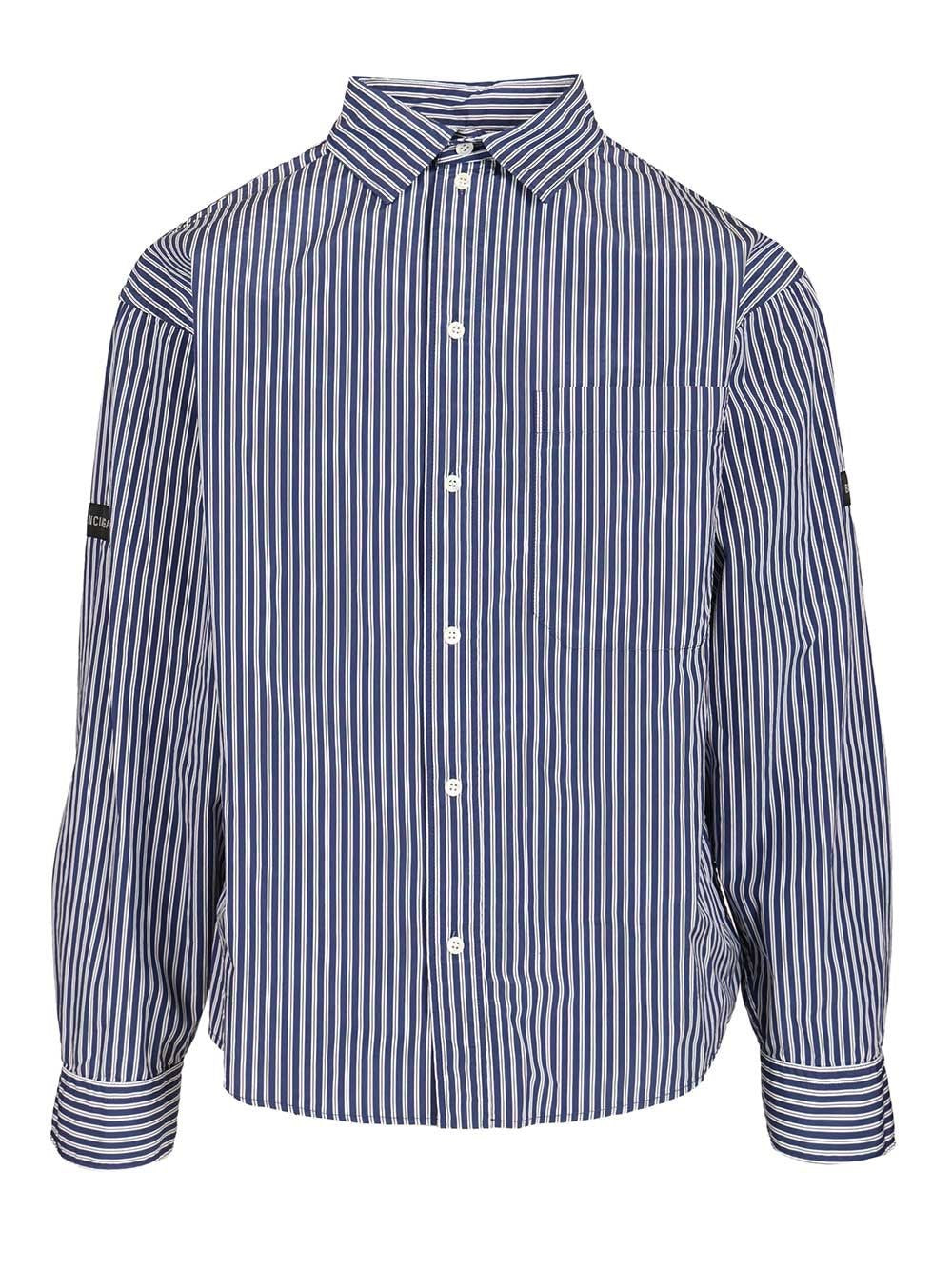 Balenciaga Men Oversized Striped Shirt BALENCIAGA