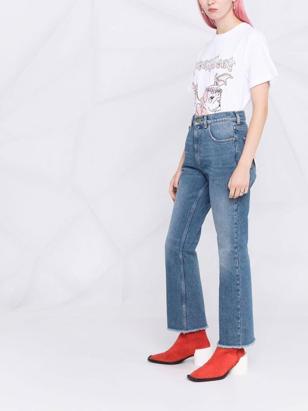 Golden Goose Women Cropped Flare Jeans GOLDEN GOOSE