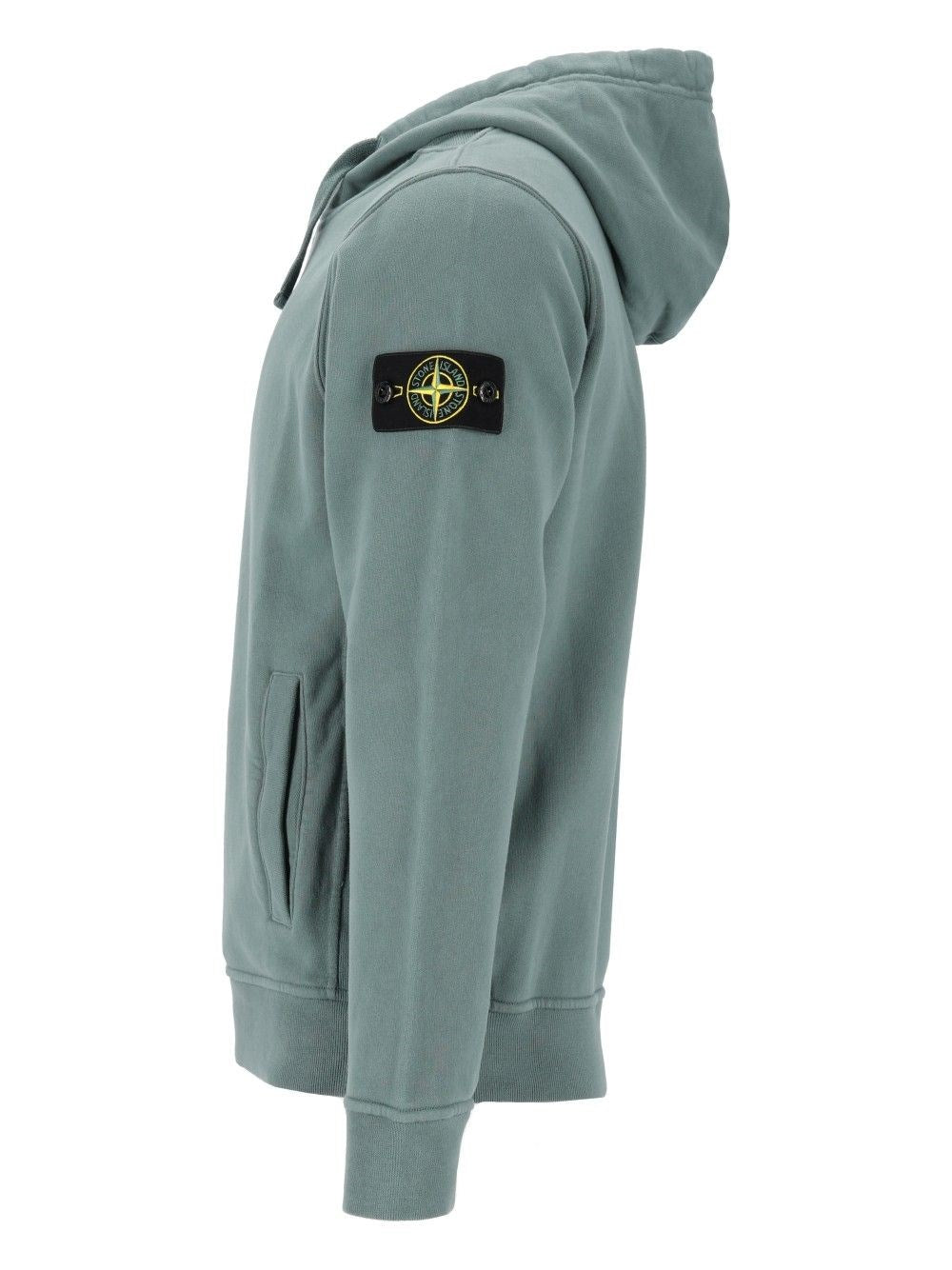 Stone Island Men Brushed Organic Cotton Hoodie STONE ISLAND