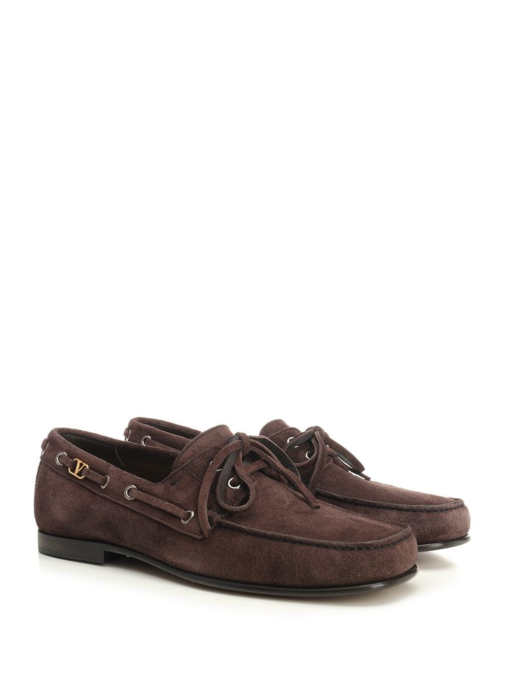 Valentino Garavani Men Suede Loafers With Logo VALENTINO GARAVANI