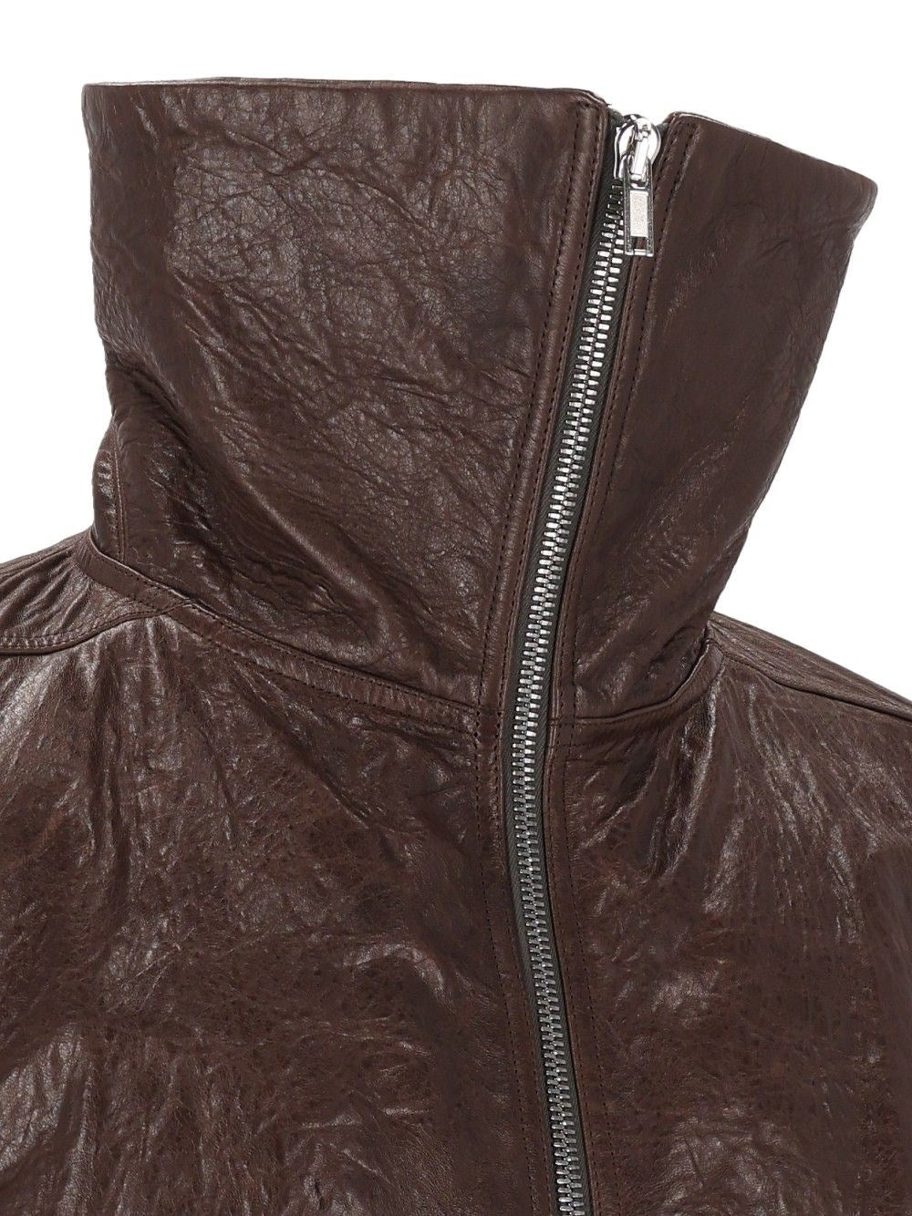 Rick Owens Men Dracuflight Leather Blouson Jacket RICK OWENS