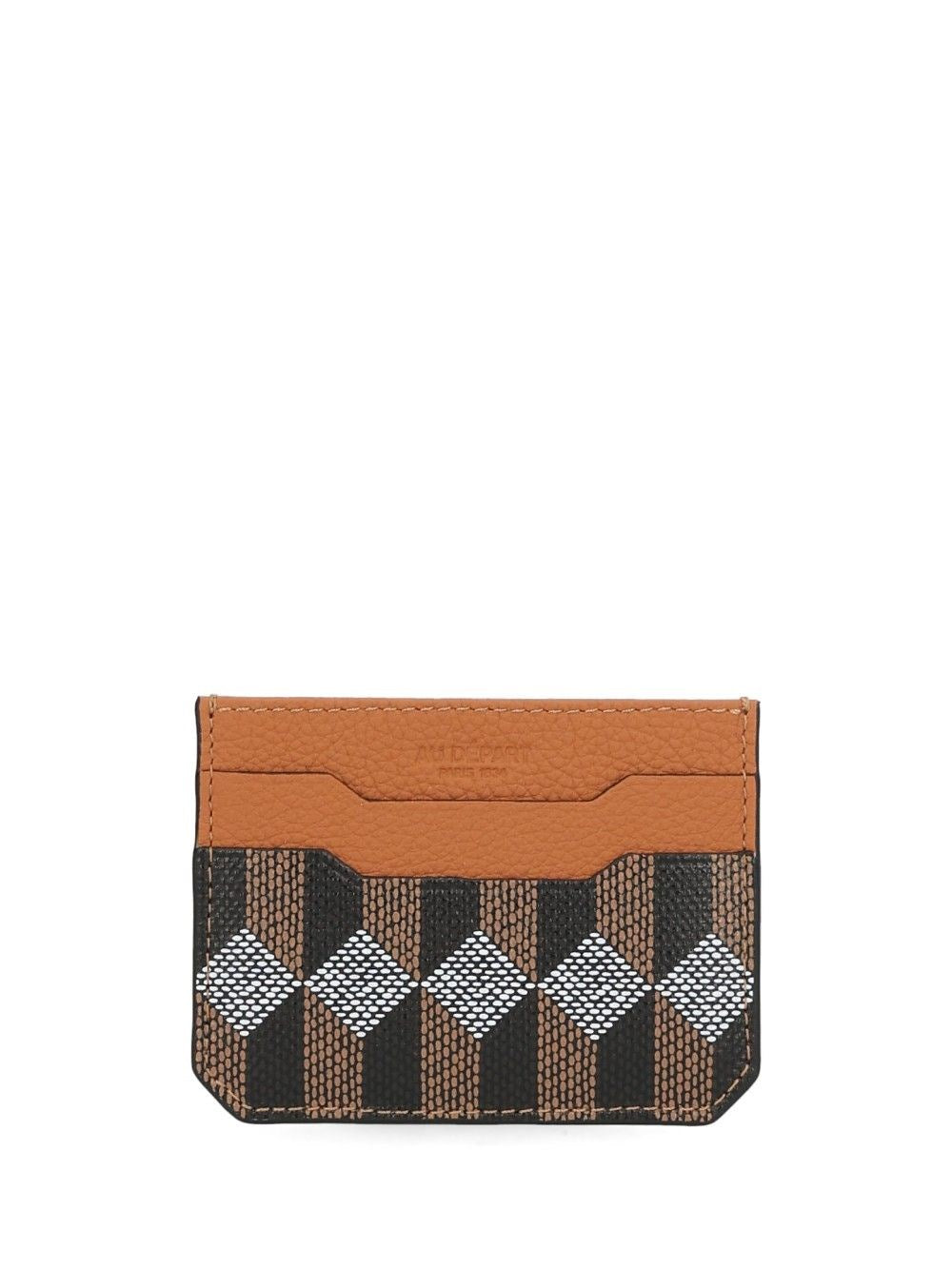 Au Depart Women Printed Leather Card Holder AU DEPART