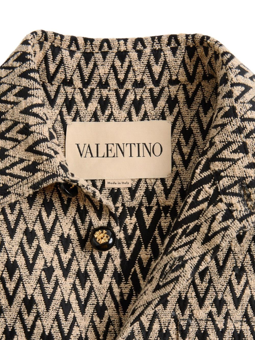 Valentino Garavani Men Toute La V Jacquard Cotton Blend Jacket VALENTINO GARAVANI