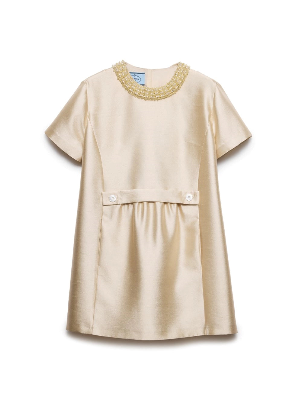 Prada Women Long Embroidered Sablé Dress PRADA